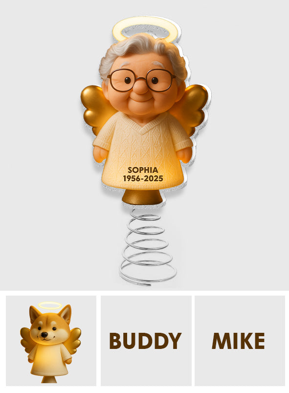 Christmas Memorial - Personalized Memorial LED Light Tree Topper