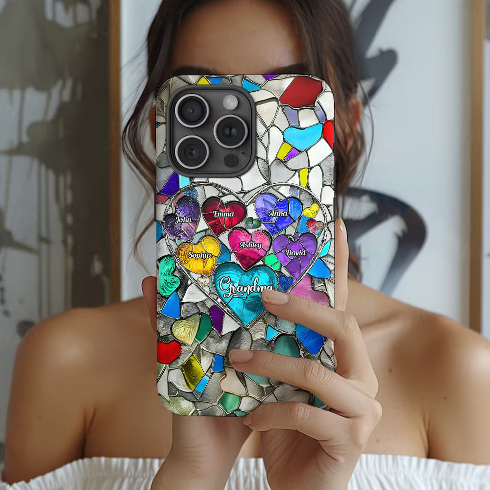 Grandma's Mom's Sweethearts - Personalized Grandma Full Print Phone Case