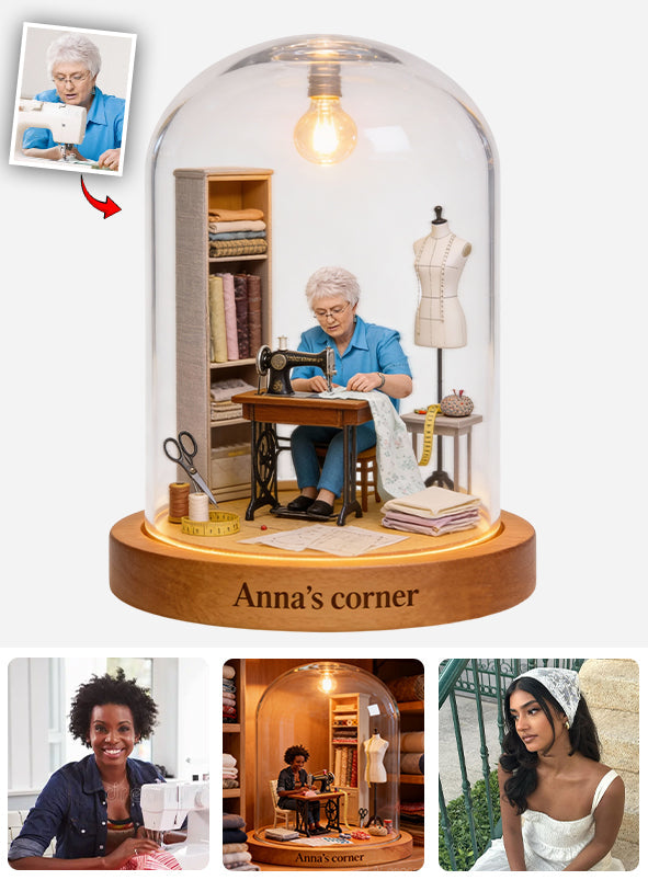 Nähbegeisterung – Personalisierte LED-Nachtleuchte aus Acryl