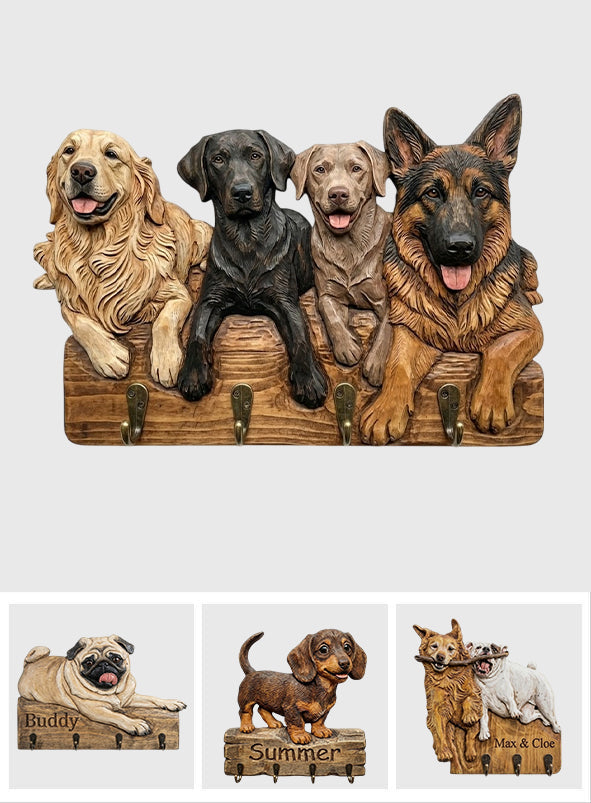Custom From Any Photo Welcome Home - Personalized Dog Custom Shaped Hanging Rack