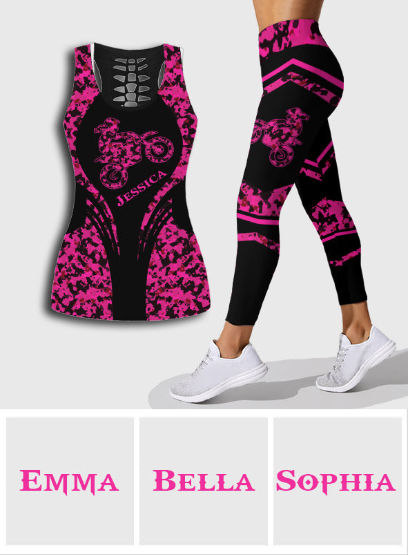 Dirt Girls - Personalized Dirt Bike Hollow Tank Top and Leggings