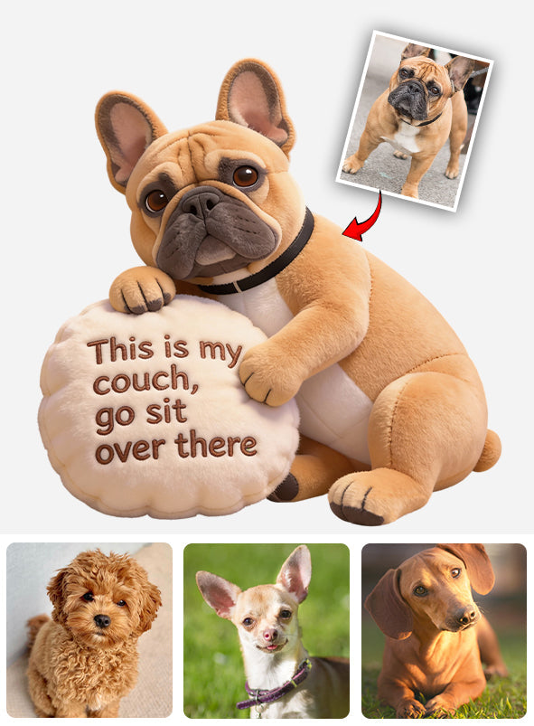 This Is My Couch - Personalized Dog Faux Fur Shaped Pillow