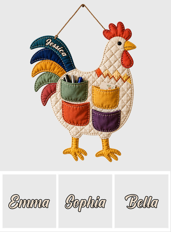 Love Chicken - Personalisierter Hängender Organizer für Hühner