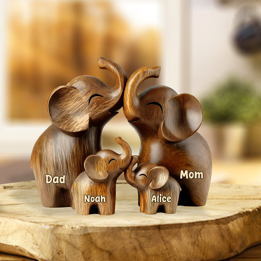 Elephant Dad - Personalized Father Custom Shaped Acrylic Plaque