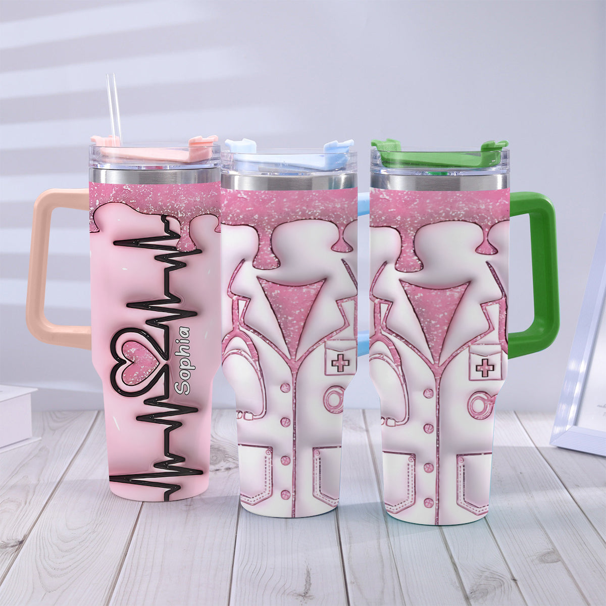 Nurse Life - Personalized Nurse Tumbler With Handle
