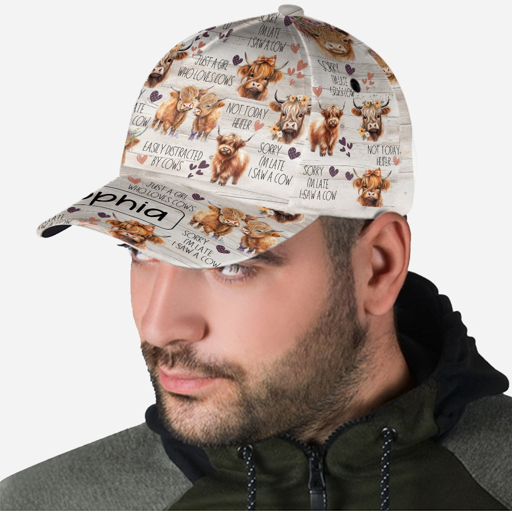 Just A Girl Who Loves Highland Cows - Personalized Highland Cow Classic Cap
