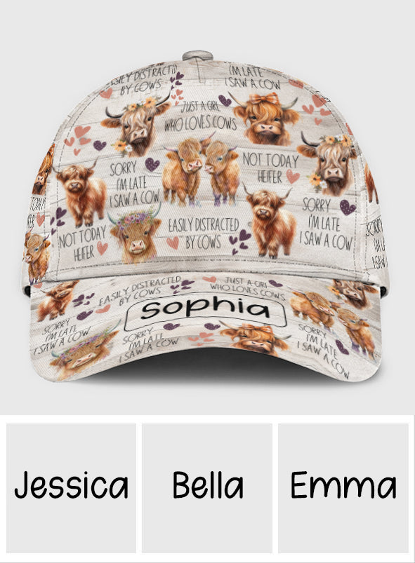 Just A Girl Who Loves Highland Cows - Personalized Highland Cow Classic Cap