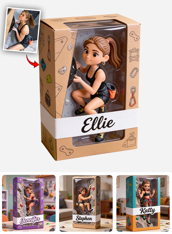 Custom Any Photo - I'd Rather Be Rock Climbing - Personalized Rock Climbing Custom Shaped Acrylic Plaque