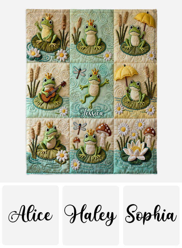 Love Frogs - Personalized Frog Blanket