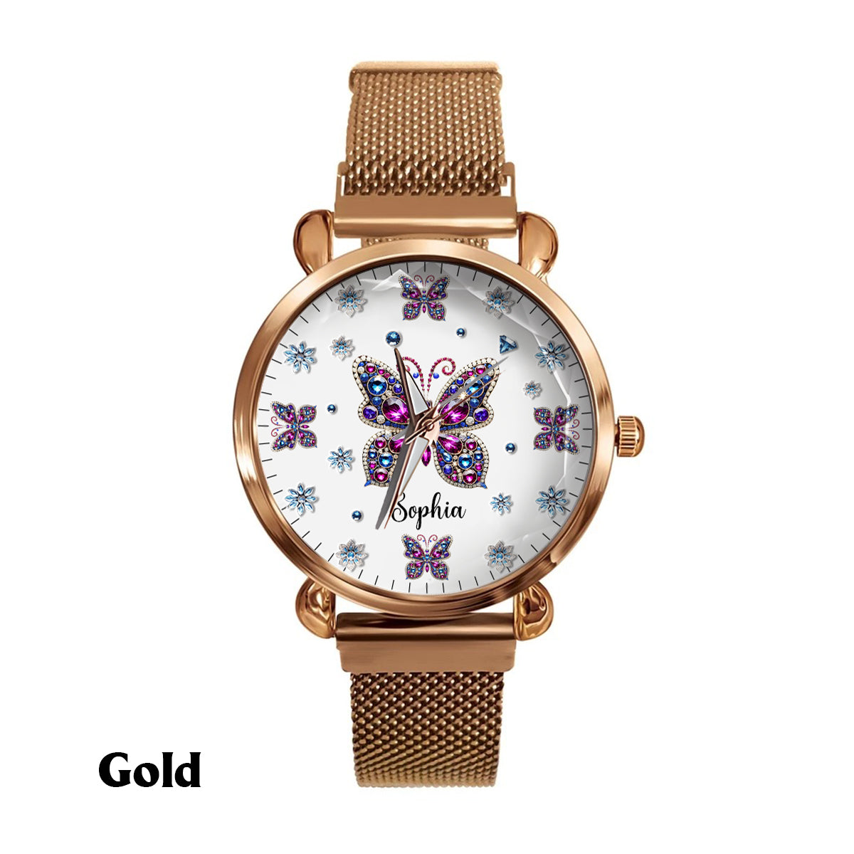 Beautiful Butterfly - Personalized Butterfly Women Hand Watch