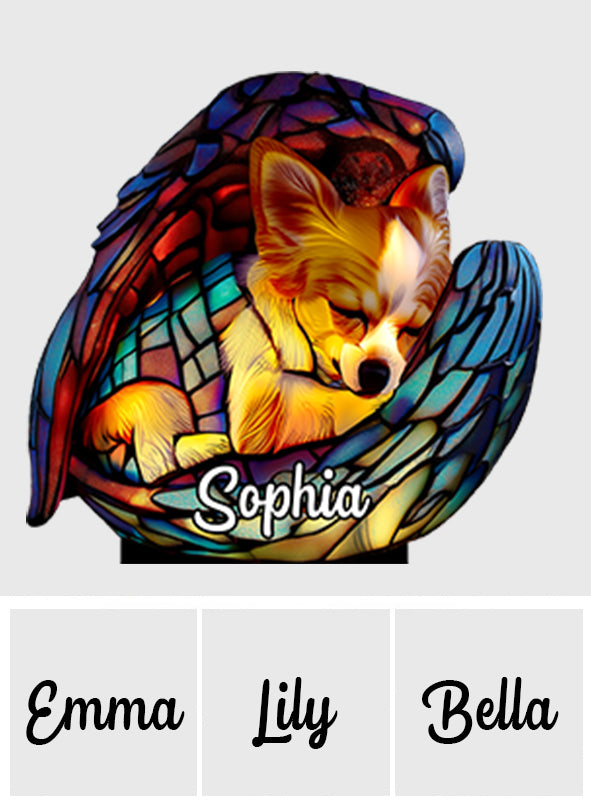 Schlafender Chihuahua – Personalisierte Hunde-LED-Nachtleuchte aus Acryl