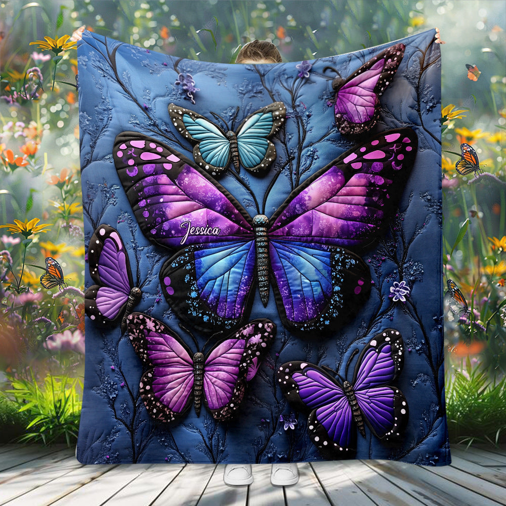 Beautiful Butterflies - Personalized Butterfly Blanket
