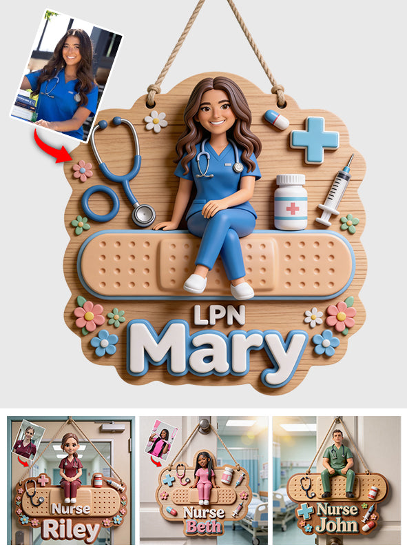 Welcome To My Office - Personalized Nurse Custom Shaped Wood Sign