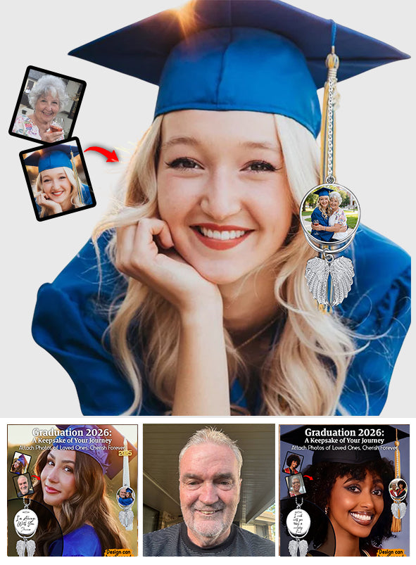 I'll Walk With You Today And Everyday - Personalized Graduation Wings Ornament