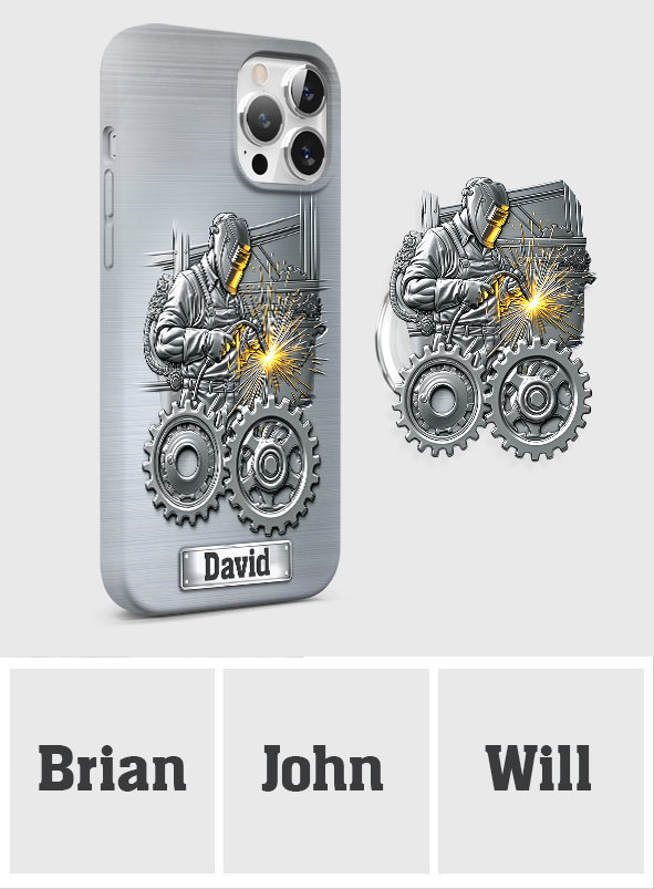 Aus Starken werden Schweißer – Personalisierte Handyhülle mit Schweißer-Motiv