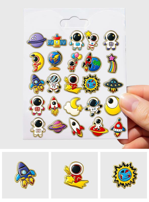 Cute Astronaut Pin Collection - Personalized Kid Pin