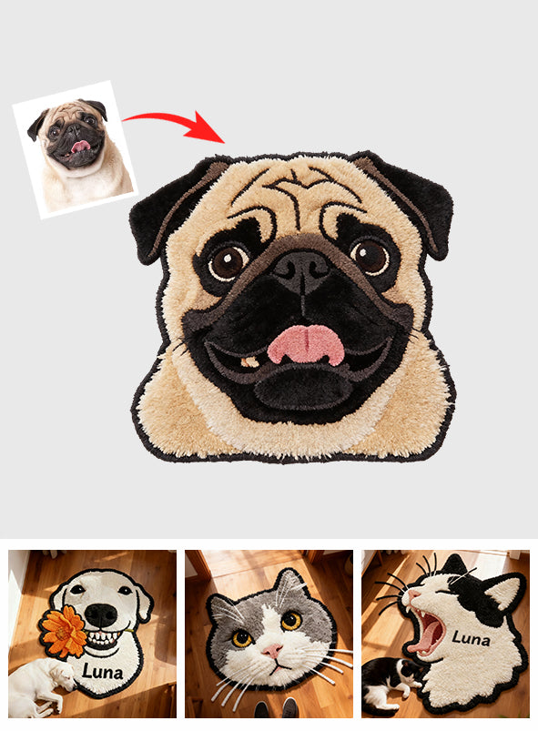Custom From Any Photo - Personalized Dog Non-Slip Tufted Rug