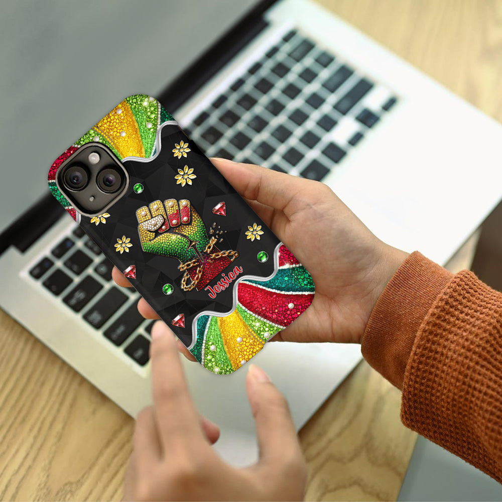 They Not Like Us - Personalized Juneteenth Full Print Phone Case & Phone Grip