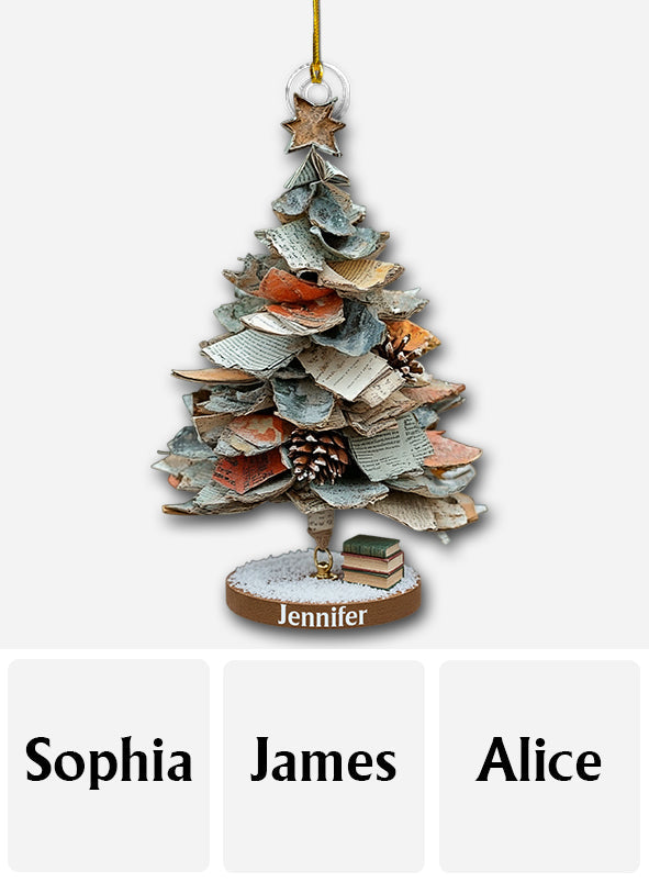 Merry Christmas Book Lovers - Personalized Book Ornament