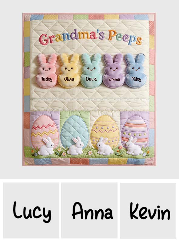 Grandma's Peeps - Personalized Grandma Blanket