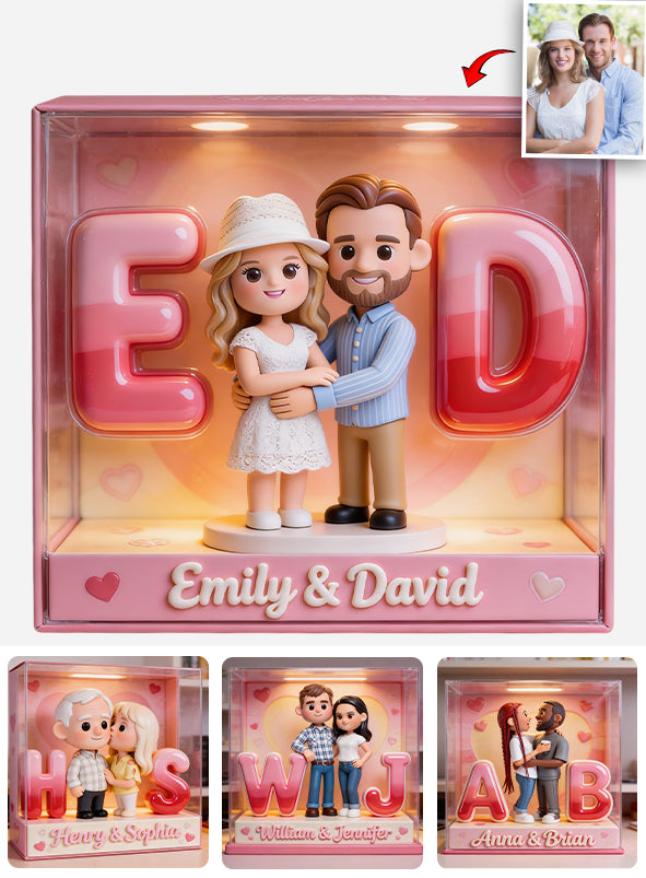 Couple Initial Alphabet Letter - Personalized Couple Custom Shaped Acrylic Plaque