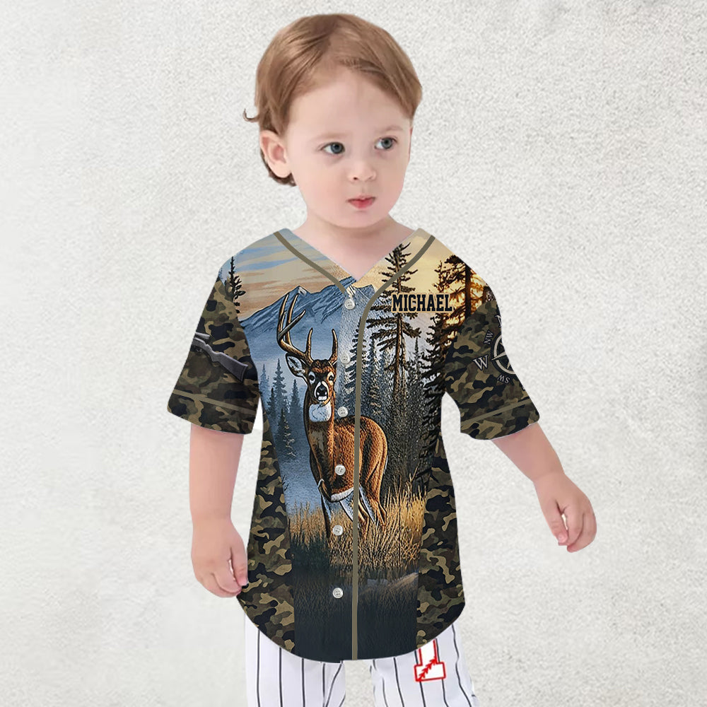 Love Hunting - Personalized Hunting Baseball Jersey