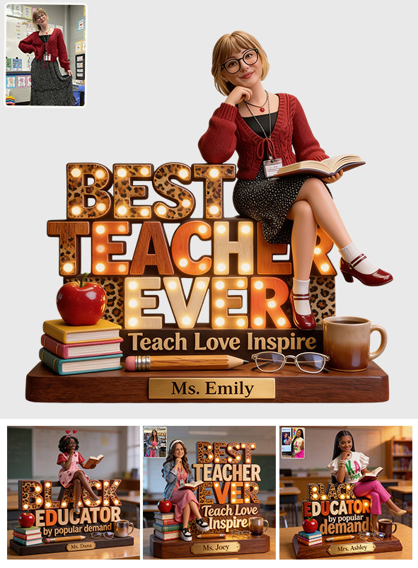 Best Teacher - Personalized Teacher 2-Side Printed Acrylic Plaque