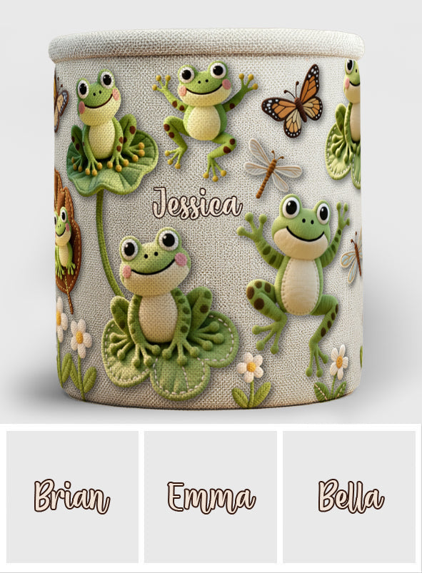 Love Frog - Personalized Frog Storage Basket