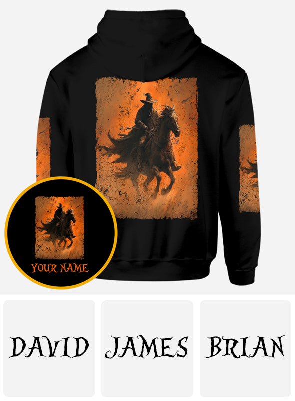 Halloween Horse Riding - Personalized Halloween All Over Shirt