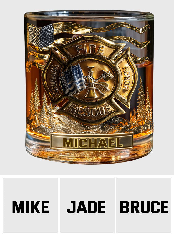 Fantastischer Feuerwehrmann – personalisiertes Feuerwehr-Whiskyglas