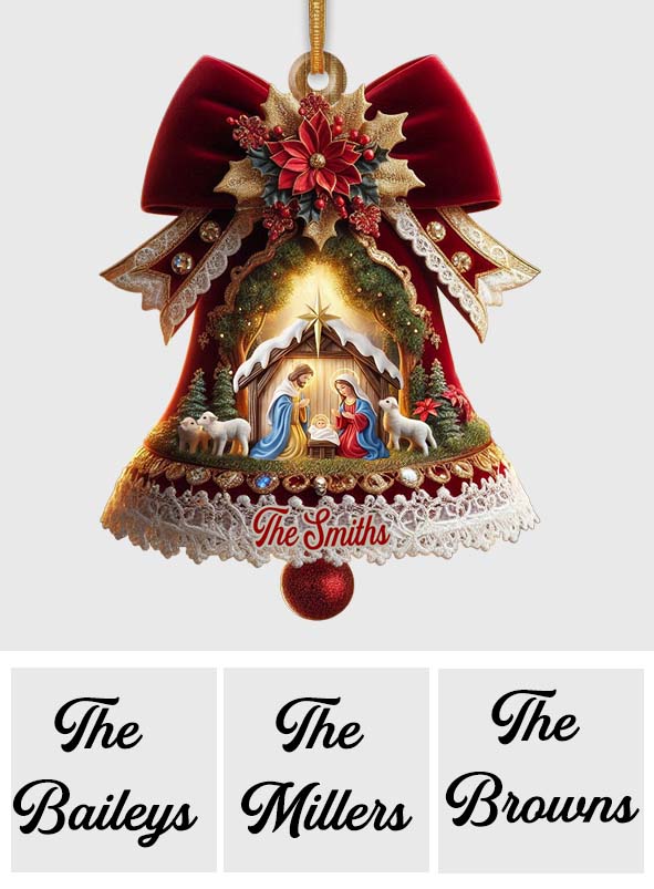 The Nativity Scene - Personalized Christian Ornament