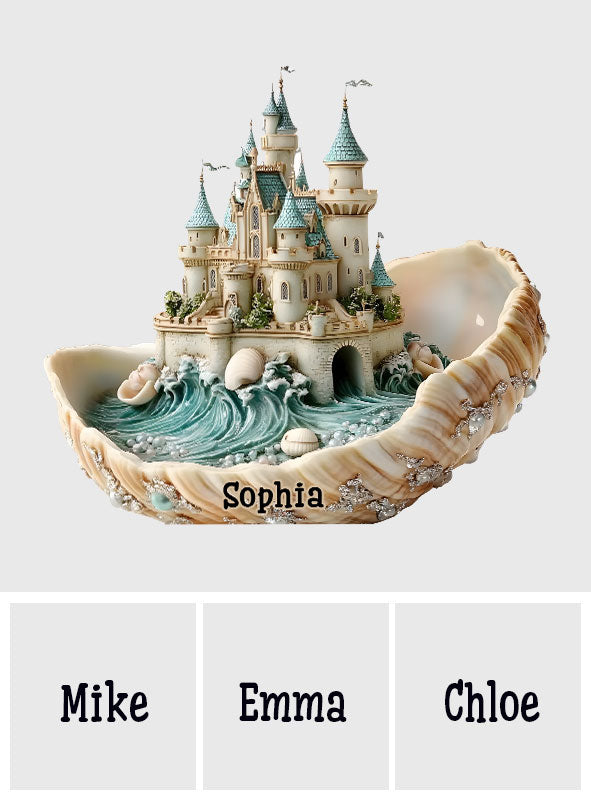 Seashell Castle Souvenir Gift - Personalized Sea Lover Custom Shaped Acrylic Plaque