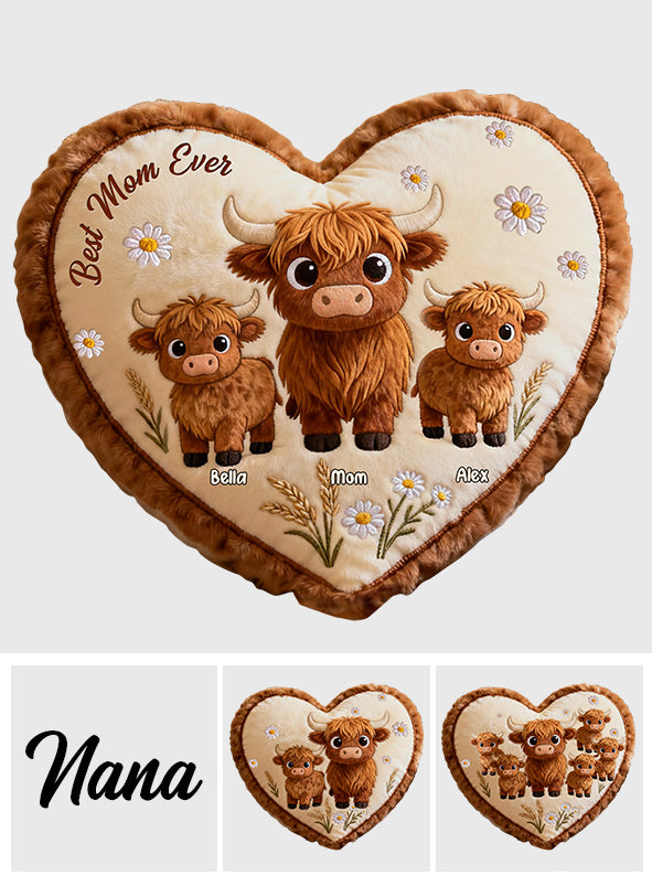 Cadeau idéal pour maman ou grand-mère : coussin personnalisé en fausse fourrure en forme de grand-mère