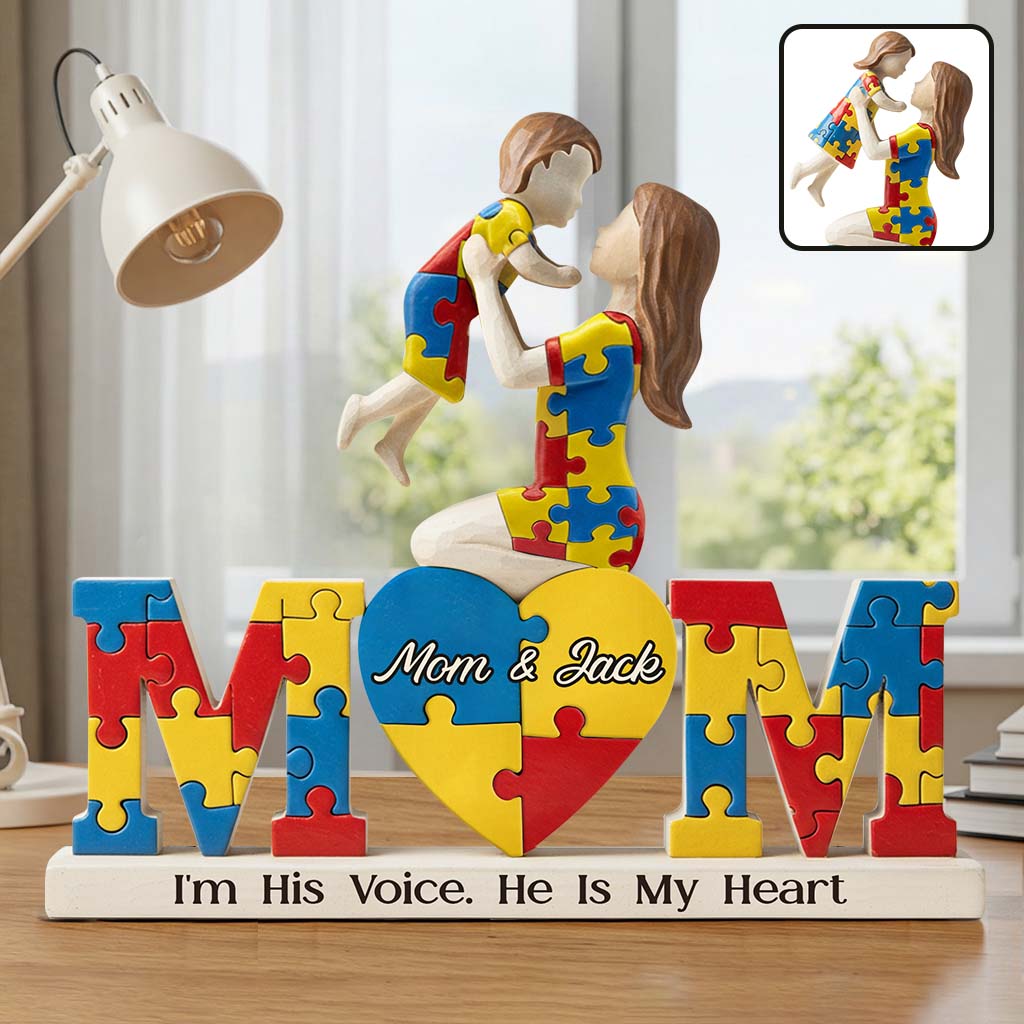 I'm His Voice - Personalized Autism Awareness Custom Shaped Acrylic Plaque
