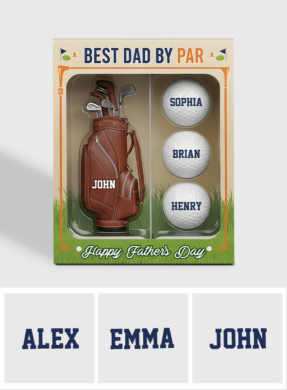 Best Dad By Par - Personalized Golf Custom Shaped Acrylic Plaque