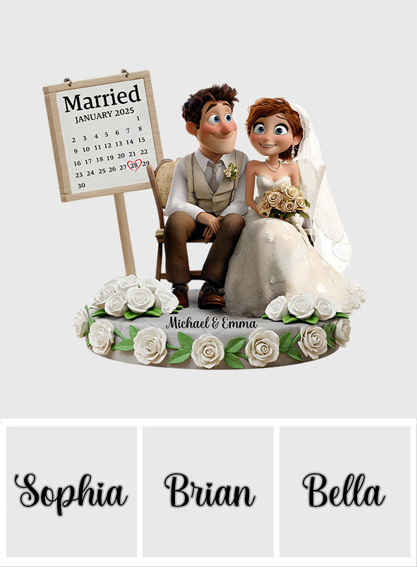 Happily Ever After - Personalized Couple Custom Shaped Acrylic Plaque