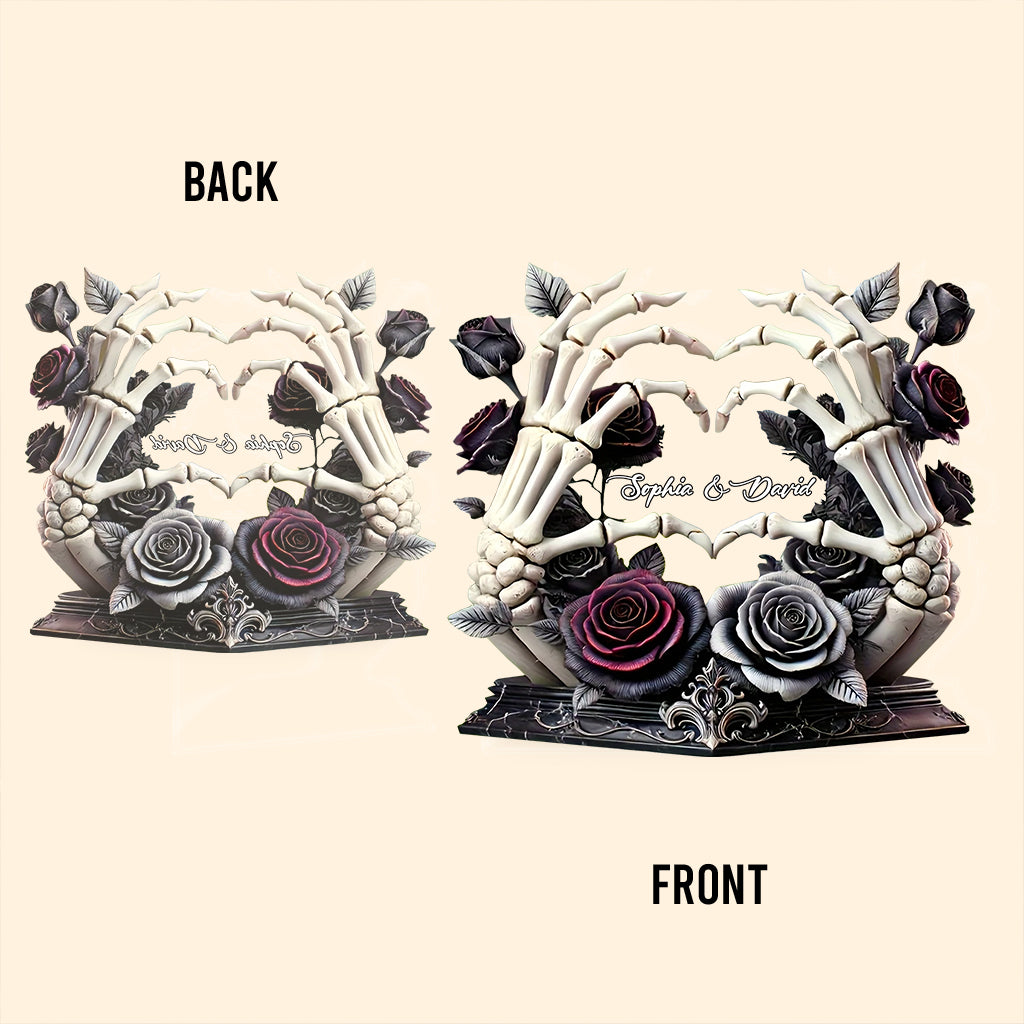 Till Death Do Us Part - Personalized Skull Custom Shaped Acrylic Plaque