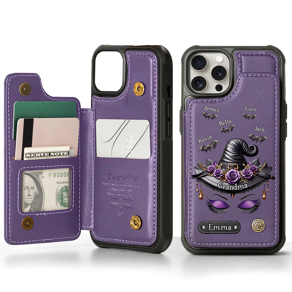 Perfect Gift For Mom, Grandma Witch - Personalized Mother Wallet Phone Case