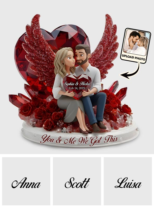 You & Me We Got This - Personalized Couple Custom Shaped Acrylic Plaque
