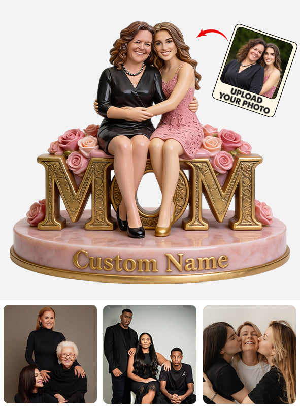 Cadeau photo personnalisé pour maman/grand-mère... - Plaque acrylique personnalisée « Maman » en forme personnalisée