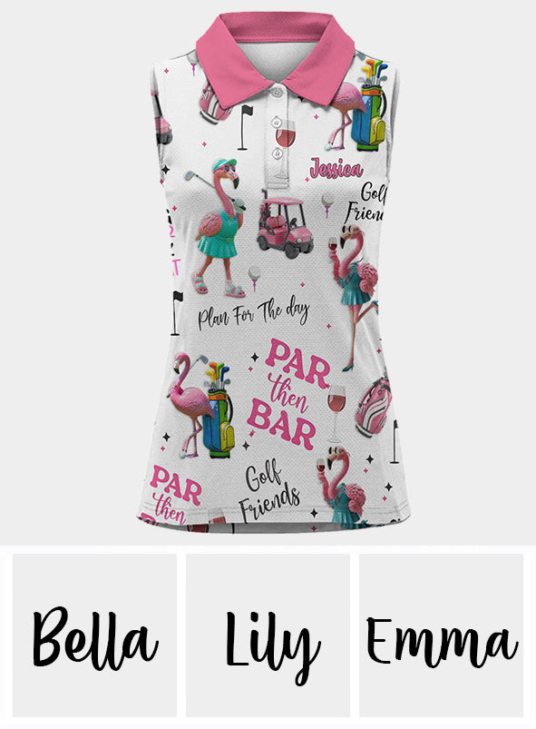 Par Then Bar - Personalized Golf Sleeveless Polo Shirt