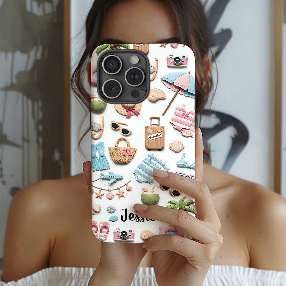 Beach Lovin' Girl - Personalized Sea Lover Full Print Phone Case