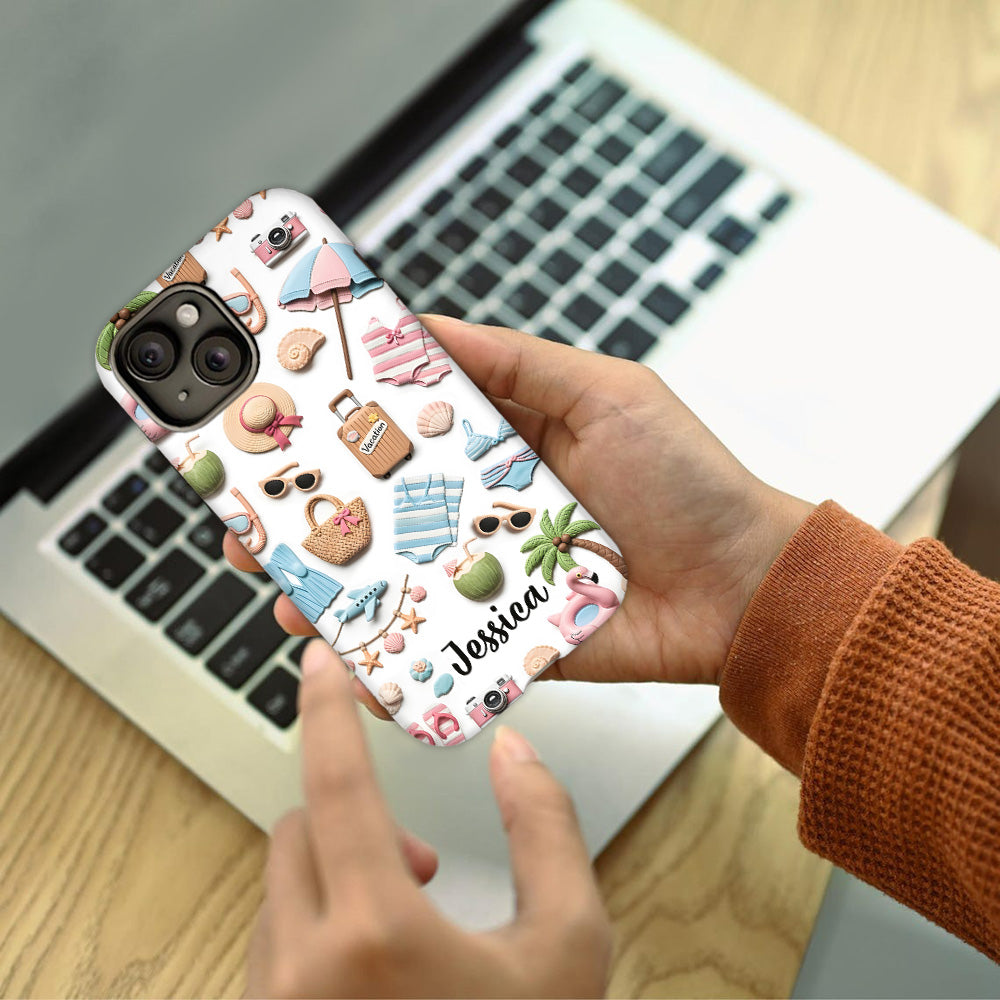 Beach Lovin' Girl - Personalized Sea Lover Full Print Phone Case