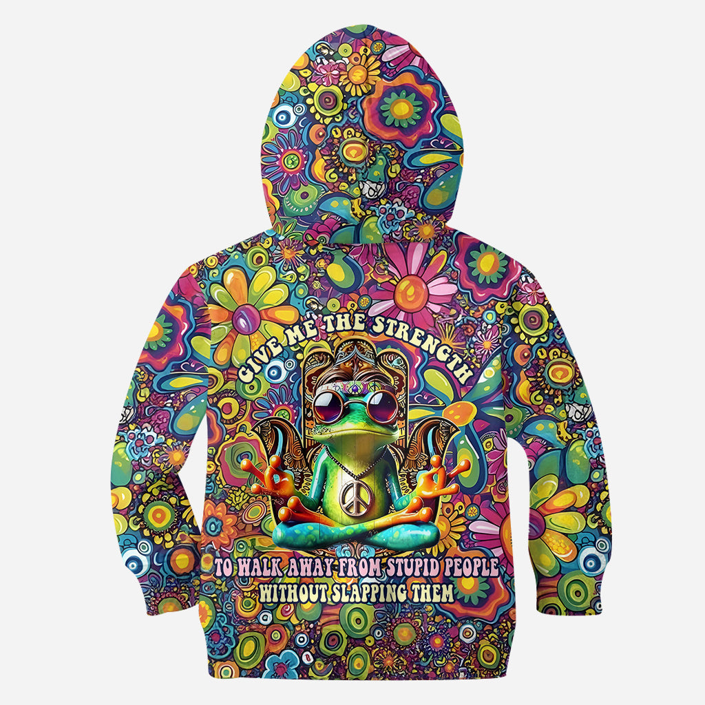Give Me Strength To Walk Away From Stupid People - Personalized Hippie All Over Shirt