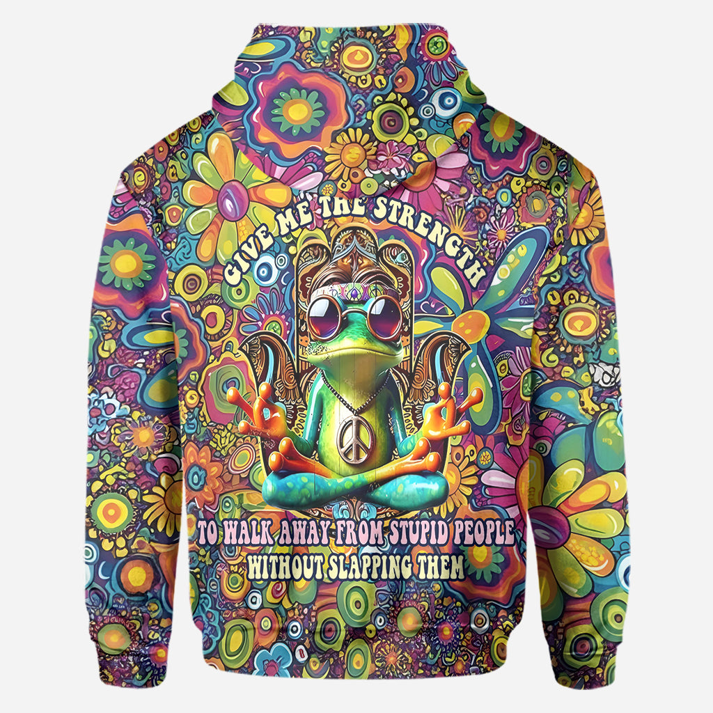 Give Me Strength To Walk Away From Stupid People - Personalized Hippie All Over Shirt