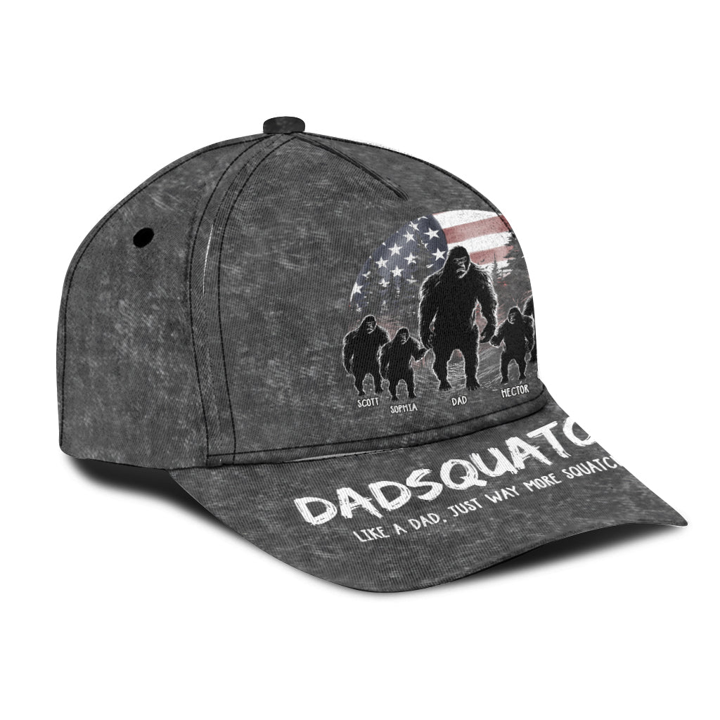 Dadsquatch, Like A Dad, Just Way More Squatchy - Personalized Father Classic Cap