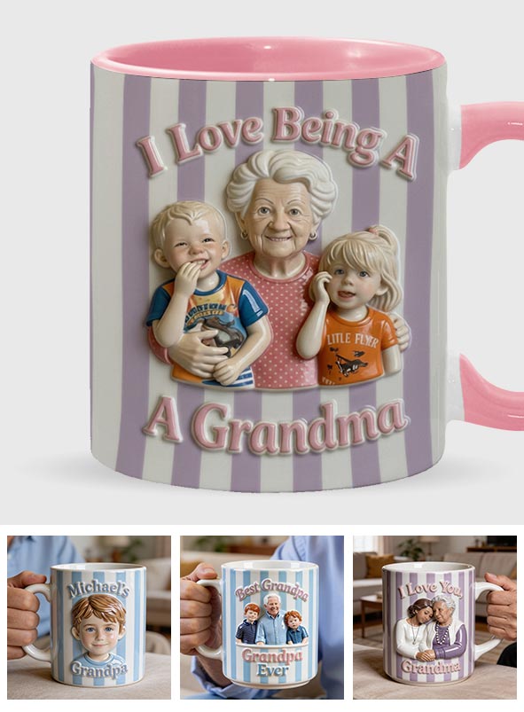 Love Being A Grandparents - Personalized Grandparents Accent Mug