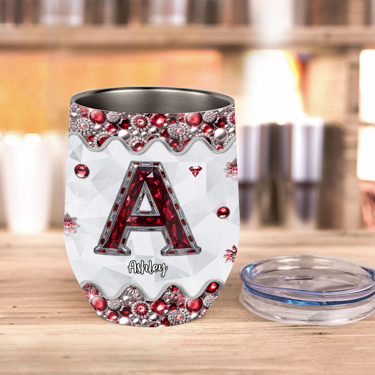 Custom Initial For Wine Lovers - Personalized Wine Tumbler