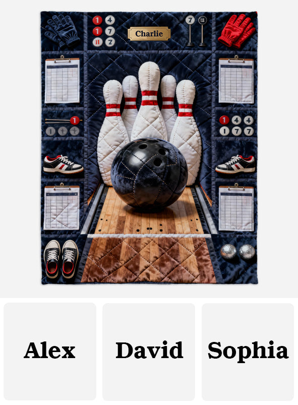 Love Bowling - Personalized Bowling Blanket