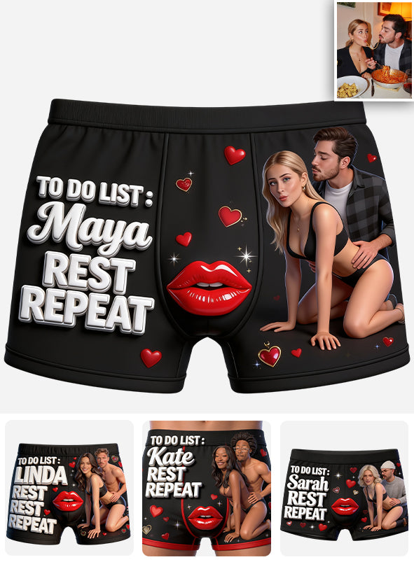 To Do Liste - Personalisierte Spicy Couple Herren Boxer Shorts
